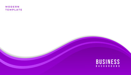 Wall Mural - business brochure presentation template in purple wave modern style. eps10 vector