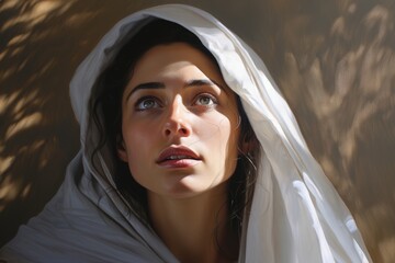 Wall Mural - Portrait of a beautiful young biblical woman