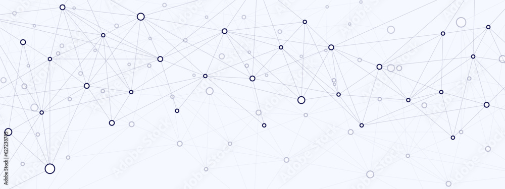 Connecting lines and dots background design. Global network connection ...