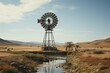 windmill on a farm in the American West