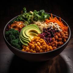 Wall Mural - vegan bowl with topping