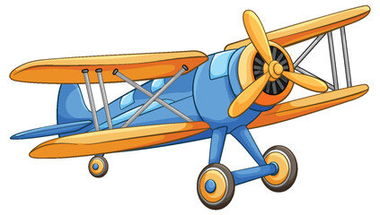 Canvas Print - Cute vintage aircraft cartoon