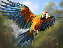 Blue And Yellow Macaw Ara