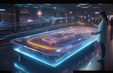 Technology Future, Hologram, Advanced technology Theme