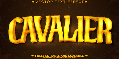 Poster - Knight text effect, editable warrior and battle text style