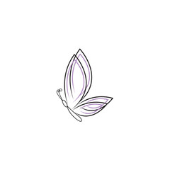 Butterfly logo. Luxury line logotype design. Universal premium butterfly symbol logotype.