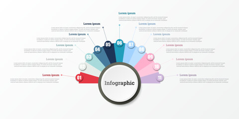 Poster - Infographic that reports about the workflow in each step with a total of 11 topics.