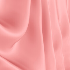 Poster - Abstract pink background with smooth waves and curvy lines in 3d rendering
