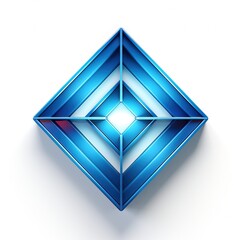 Wall Mural - abstract blue and white logo, generative ai