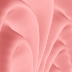 Poster - Abstract pink background with smooth waves and curvy lines in 3d rendering