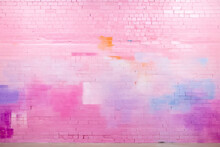 Pastel Pink Brick Background Wall Texture.pink Red Brickwall With Light Paint Backdrop Wallpaper For Woman Concept
