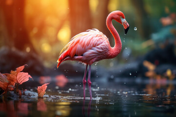 Flamingo, Wildlife Photography, Generative AI