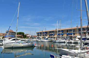 Wall Mural - Boats in the harbor at Grado city, Italy