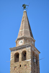 Wall Mural - Tower of an old church in Grado, Italy