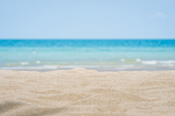 Canvas Print - Sand beach and wave background