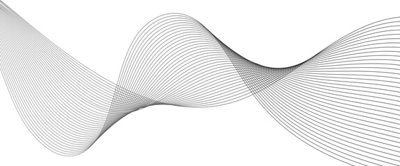 technology abstract lines on white background. undulate grey wave swirl, frequency sound wave, twist