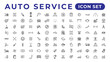 © artnazu - Auto service and car garage Set of thin line web icon set, simple outline icons collection, Pixel Perfect icons, Simple vector illustration.