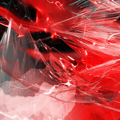 Poster - Abstract red plastic background with light smooth lines in 3d rendering for covers concept
