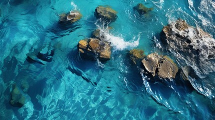 Wall Mural - Sea Top View Summer created with Generative AI Technology, ai, generative