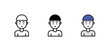 © Graphicsmine - Delivery Man icon design with white background stock illustration