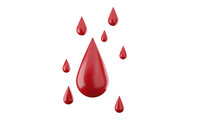 3D Render Of Blood Drop, Illustration For Blood Donation Concept