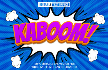 Poster - Kaboom Comic editable text effect 3d style template