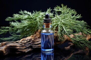 Poster - blue cypress aromatic oil.
