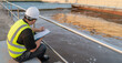 © reewungjunerr - Environmental engineers work at wastewater treatment plants,Water supply engineering working at Water recycling plant for reuse