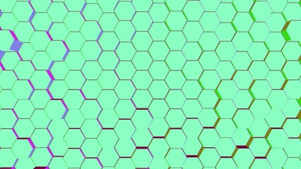 Leinwandbilder - Pattern abstract background hexagon psychedelic colors.
