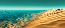 An Image Of The Sand And Water In The Ocean