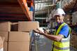 © Quality Stock Arts - African black people worker happy working in factory warehouse inventory logistics industry employee staff