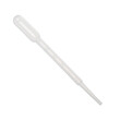 White plastic laboratory pipette. Png clipart isolated on transparent background