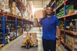 African black people worker happy working in factory warehouse inventory logistics industry employee staff