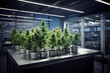 © Eduardo Lopez - Generative AI ilustration of Development medicinal cannabis laboratory with the latest technology