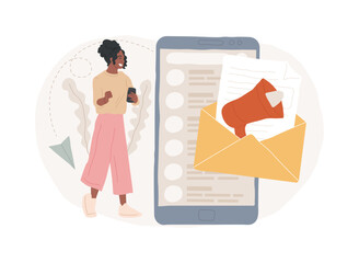Poster - Newsletter isolated concept vector illustration. Subscribe for latest news, newsletter website tab, menu bar, UI, get updates, company web page, sign for promotion, news mail vector concept.