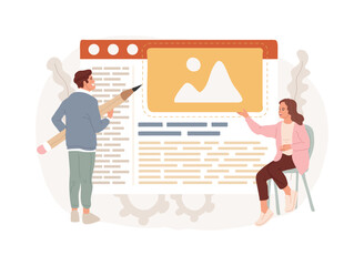Poster - Blog articles isolated concept vector illustration. Blog menu element, subscribe for publications, news article, company website page, web element, UI design, blogging resource vector concept.