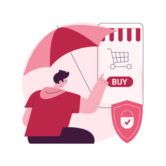 Poster - consumer protection abstract concept vector illustration. consumer advocacy service, buyers rights r