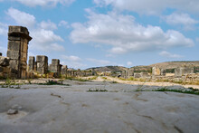 The Ruins Of Ancient Roman City In Volubilis