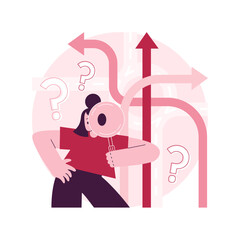 Poster - Decision making abstract concept vector illustration. Problem solving skill, leadership, decision-making framework, tree analysis, rational approach, business management abstract metaphor.