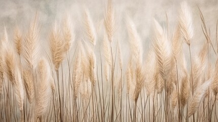 Wall Mural - Illustration of tall grass in close-up view