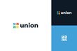 Abstract people vector logo design represents symbols teamwork, diversity dan union.
