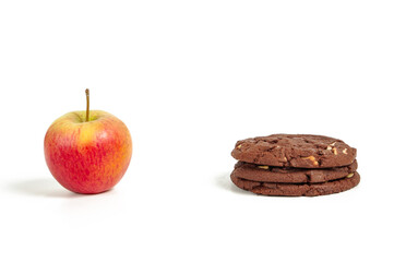 apples on a white background