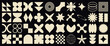 © Sun_Lab_Design - Big vector set of brutalist geometric shapes. Trendy abstract minimalist figures, stars, flowes, circles. Modern abstract graphic design elements.Vector illustration