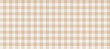 © vika_k - Gingham seamless pattern. Beige and white vichy background texture. Checkered tweed plaid repeating wallpaper. Natural nude fabric and textile swatch design. Vector backdrop