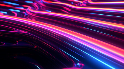 Wall Mural - Futuristic cyberspace backgrounds in neon colors. Neon and futuristic maps and roads. Futuristic spaces.