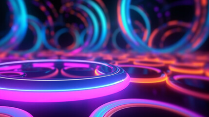 Wall Mural - futuristic cyberspace backgrounds in neon colors. neon and futuristic maps and roads. futuristic spa
