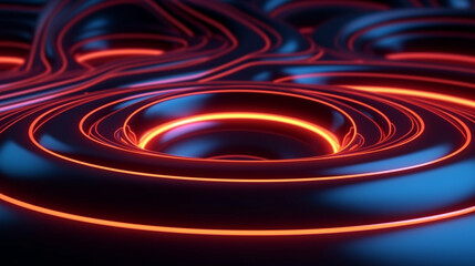 Wall Mural - futuristic cyberspace backgrounds in neon colors. neon and futuristic maps and roads. futuristic spa