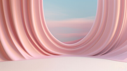 Wall Mural - Creative backdrop with patterned pastel background. sweet, romantic setting.