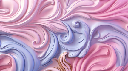 Wall Mural - Background with organic and random shapes with pastel colors.