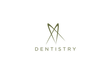 Wall Mural - Dentistry dental care logo design medical health clinic icon symbol